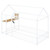 White Metal Twin House Bed With USB