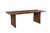 Nine Piece Brown Solid Wood Dining Set with Eight Chairs