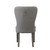 Set of Two Tufted Light Gray Upholstered Linen Dining Side Chairs