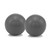 Set of 2 Gray Enameled Aluminum Spheres