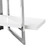 69" White Stainless Steel and Wood Four Tier Etagere Bookcase