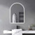 31" Clear Lighted Arch Unframed Bathroom Vanity Mirror