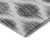 3' X 5' Gray And Ivory Ikat Washable Area Rug With UV Protection