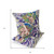 Set of Two Green And Purple Floral Indoor Outdoor Throw Pillow