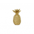 9" Gold Cast Iron Pineapple Hand Painted Sculpture