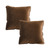 Rich Brown Velvet Pillowcase Luxurious Soft Cushion Covers for Elegant Home Dcor