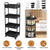 4 Tier Rolling Utility Cart Movable Storage Organizer