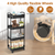 4 Tier Rolling Utility Cart Movable Storage Organizer
