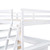 White Slat Wood Full Double Loft Bed with Desk and Shelves