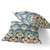 Set of Two Yellow And Gray Floral Indoor Outdoor Throw Pillow