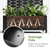 35" Black Metal Indoor Outdoor Rectangular Planter Box