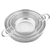 Stainless Steel Perforated Metal Colander Food Strainer Basket Mesh Net Bowl with  Handle