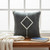 20" Tan And Black Geometric Cotton Throw Pillow