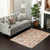 5' X 7' Orange And Red Tribal Washable Area Rug With UV Protection