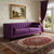 83" Purple Velvet Wood Sofa With Toss Pillows