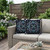 Set of Two Black Gray And Blue Botanical Indoor Outdoor Throw Pillow