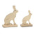 Set of Two Gold Aluminum Tabletop Sculpture