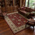7' X 10' Red And Ivory Oriental Area Rug