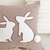 Brown Gingham Bunny Pillowcase