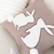 Brown Gingham Bunny Pillowcase