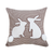 Brown Gingham Bunny Pillowcase