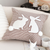 Brown Gingham Bunny Pillowcase