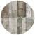 8' Taupe And Gray Round Geometric Washable Indoor Outdoor Area Rug