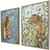 Set Of Two Tiger And Leopard Silver Framed Wall Art