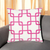 18" Pink and White Geometric Throw Pillow Cover