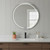 39" Clear Round Lighted Frameless Bathroom Vanity Mirror