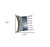 Traditional Navy Blue Faux Leather And Monochromatic Stripes Lumbar Pillow Cover