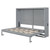 Gray Wood Full Murphy Bed