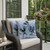 Set of Two Blue Pink And Gray Bird Indoor Outdoor Throw Pillow