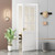 96" White Wood, Glass Slab Door