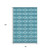 8' X 10' Teal And Ivory Geometric Washable Area Rug With UV Protection