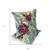 Set of Two Orange And Yellow Floral Indoor Outdoor Throw Pillow
