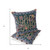 Set of Two Dark Green Blue Gray And Pink Peacock Indoor Outdoor Throw Pillow