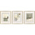 Set Of Three Private Property Gold Framed Wall Art