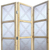 84" Silver Folding Three Panel Screen Room Divider