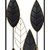 Set of Two Black and Gold Metal Hanging Dimensional Sculpture