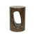 14" Brown Faux Stone Round Tree Stump End Table
