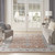 9' X 12' Gray and Red Oriental Power Loom Area Rug