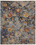 12' X 15' Blue Gray and Red Wool Floral Hand Knotted Area Rug With Fringe