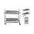 Tier  Stainless Steel Kitchen Trolley Bowl Collect Service Food Cart Medium