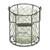 6" Brown and Clear Wire Basket and Glass Jar
