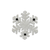 6" Silver Cast Iron Hand Painted Snowflake Sculpture
