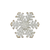6" Silver Cast Iron Hand Painted Snowflake Sculpture