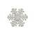 6" Silver Cast Iron Hand Painted Snowflake Sculpture