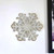 6" Silver Cast Iron Hand Painted Snowflake Sculpture