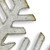 6" Silver Cast Iron Hand Painted Snowflake Sculpture